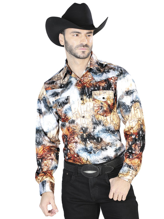 Yellow Black Casual Long Sleeve Shirt 44079