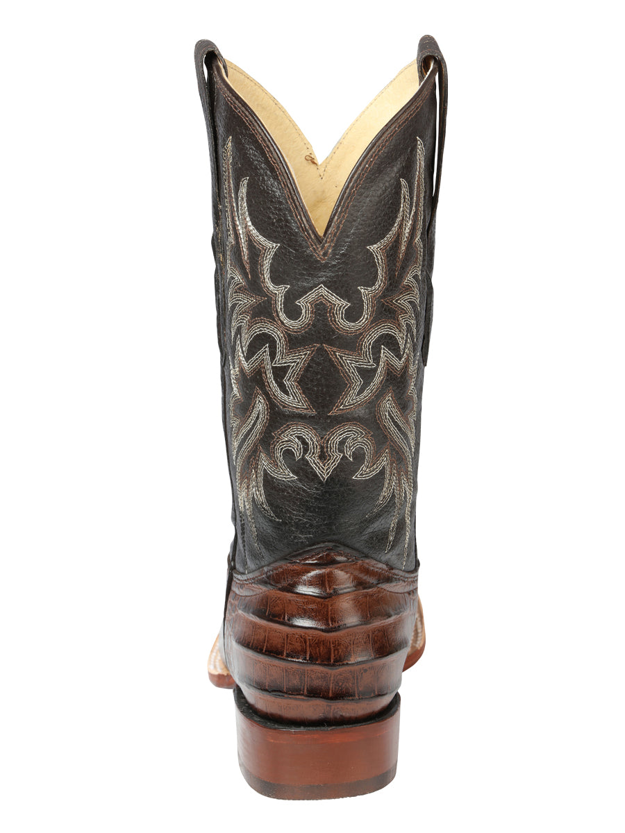 El Señor de los Cielos Men’s Rodeo Boot - Imitation Caiman Belly  Leather - Brown

 44937