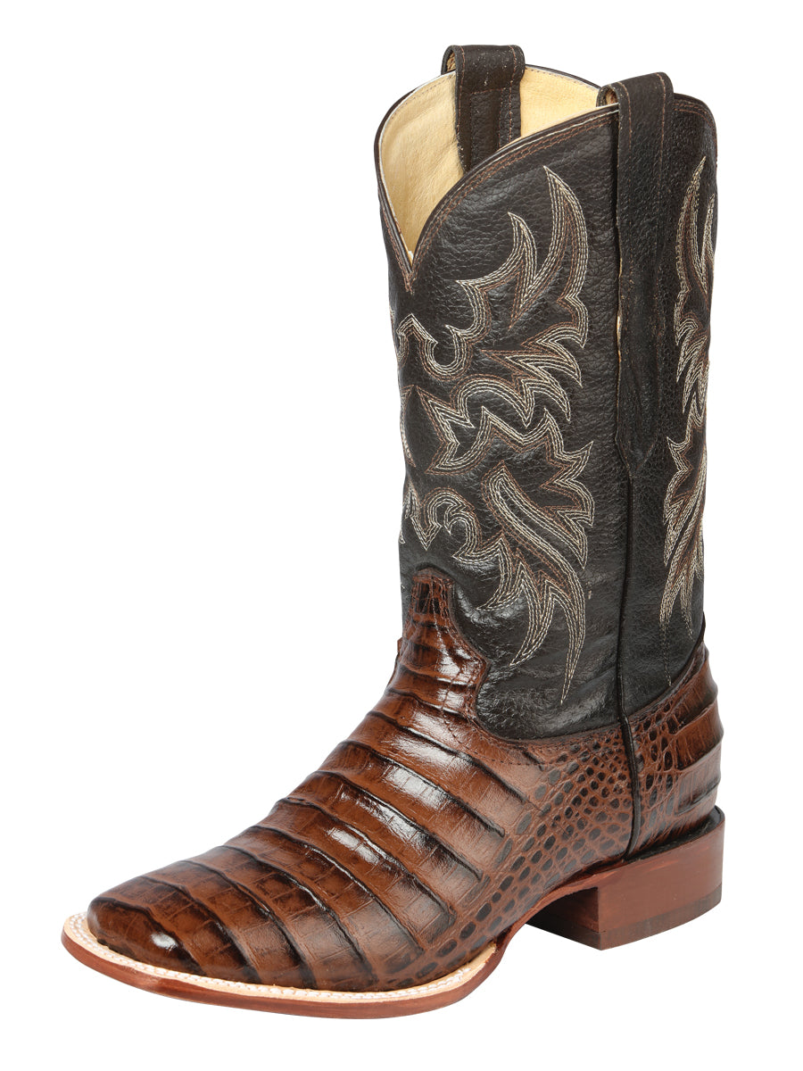 El Señor de los Cielos Men’s Rodeo Boot - Imitation Caiman Belly  Leather - Brown

 44937